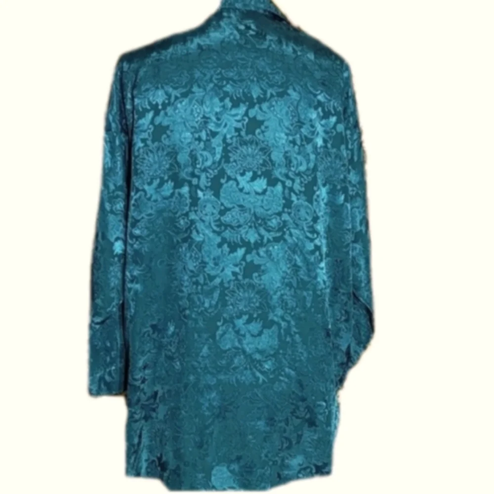 Victoria's Secret Gold Label Night Shirt in deep jade green